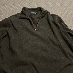 Polo by men large pullover dark gray light black